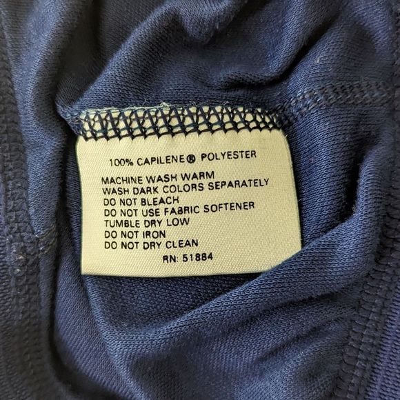 Patagonia Capilene Navy Blue Long Johns Base Layer Underwear Large - Picture 6 of 7